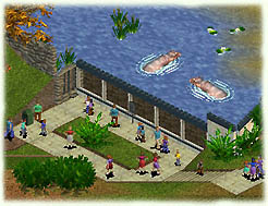 Flu�pferd-Unterwasserscheiben